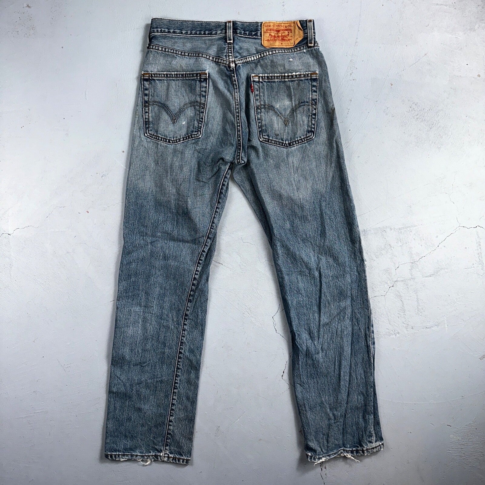Levis 501 Vintage Y2K Mexico Straight Leg Jeans 31x32 90s Med Wash Act 30x30