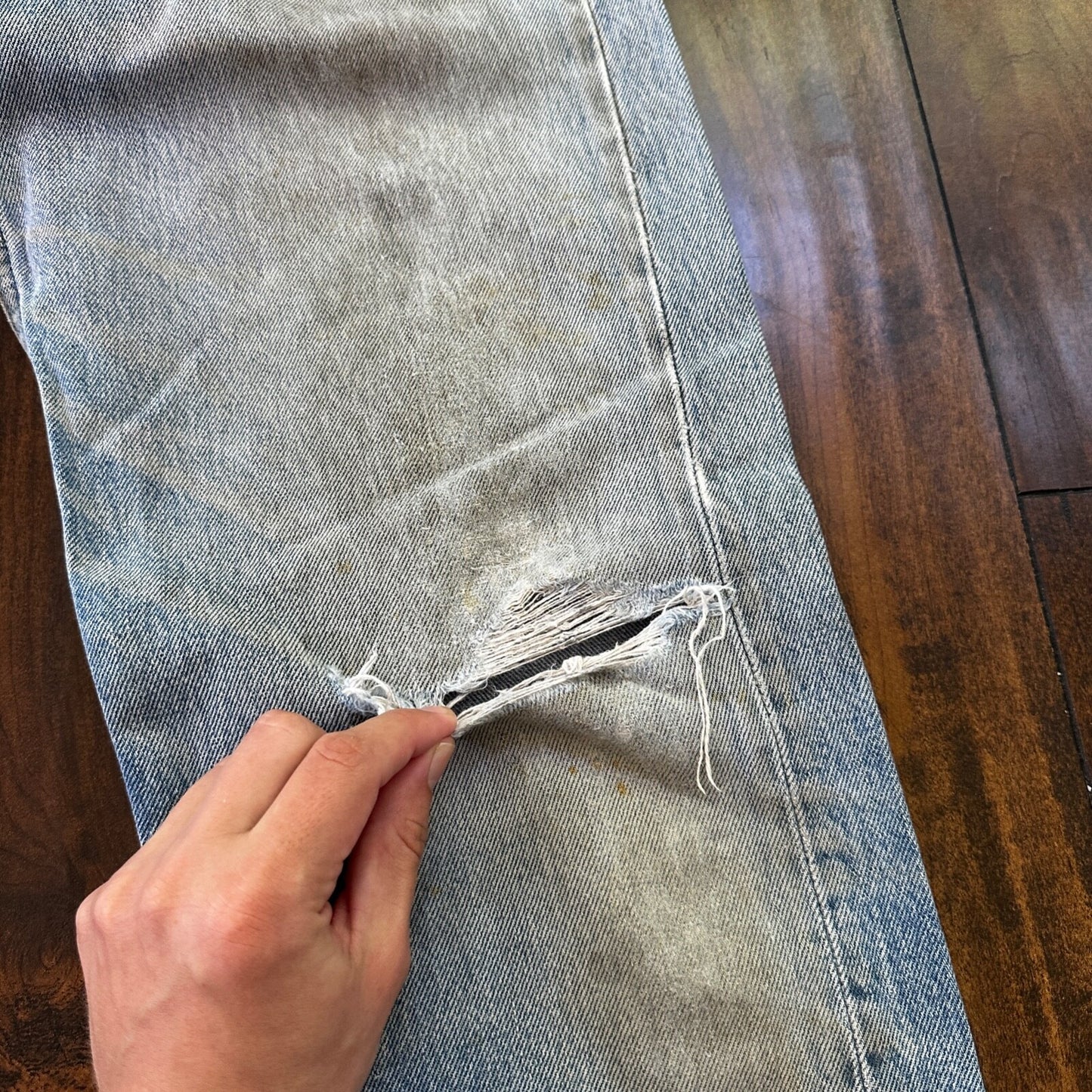 Levis 501 Vintage 90s Straight Leg XX USA Jeans 32x36 Thrashed Wash Act 30x31