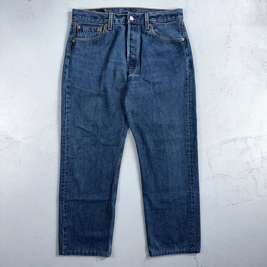 Levis 501 Vintage 90s USA XX Straight Leg Jeans Blue Med Wash 34x30 Act 32x27