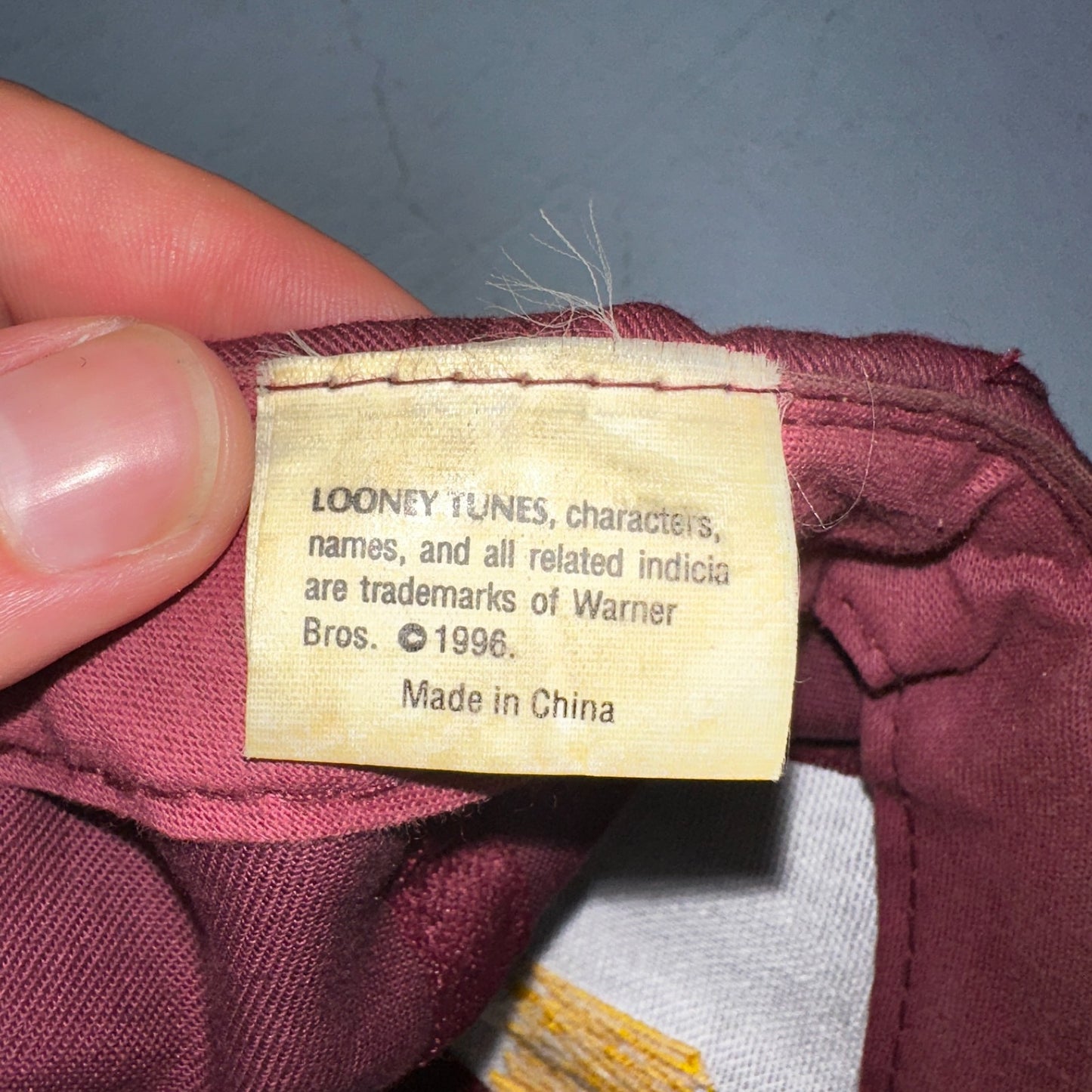 Vintage Taz Looney Tunes Hat My Way or No Way 90s Snapback Cap Warner Bros