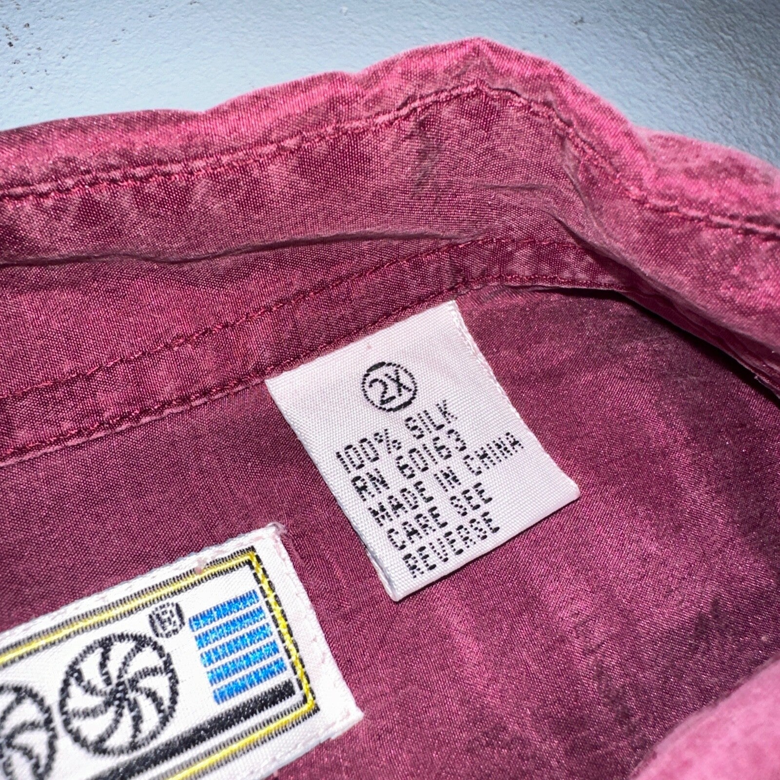 Huk A Poo Mens 2XL Short Sleeve Silk Collared Putting Up Purple VTG