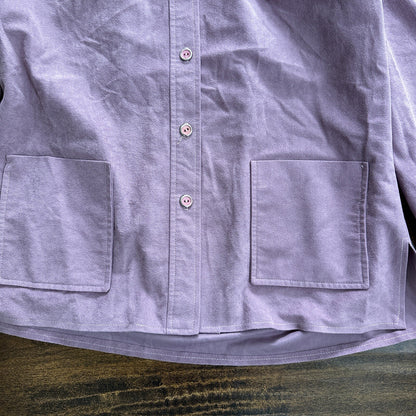 VTG Marty Gutmacker Soft Purple Button Down Shirt Disco Blouse Rockabilly 60s