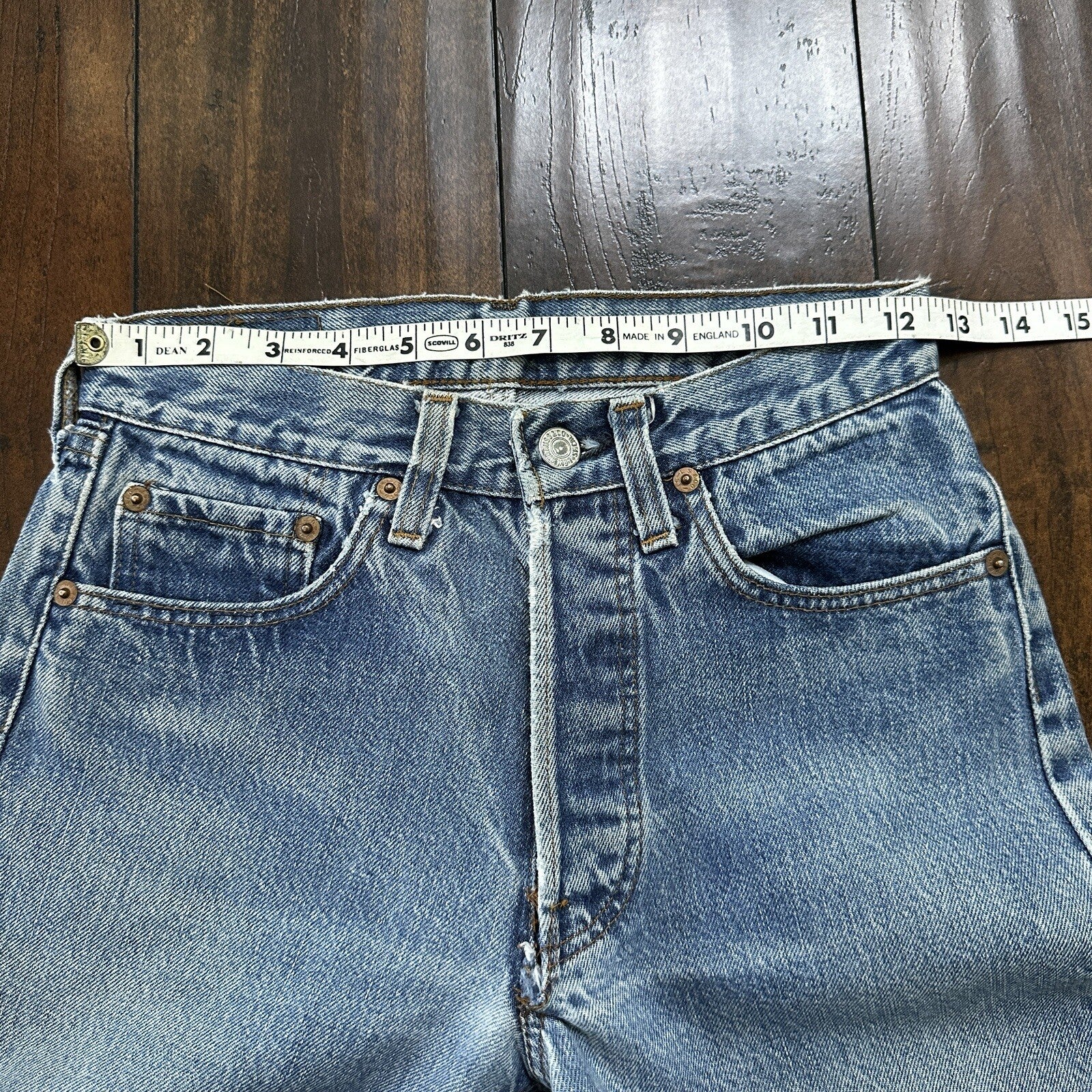 Levis Vintage 80s Redline Selvedge USA 501 XX Jeans 66 70s Light 27x36 Act 25x27