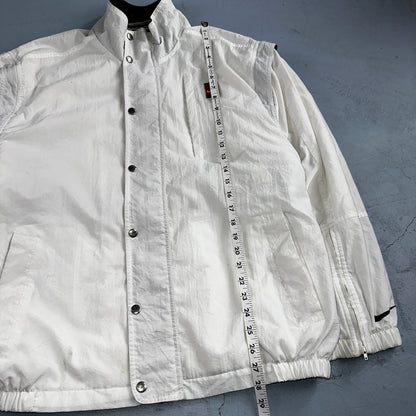 Nike Jacket Vintage 90s Challenge Court Tennis Vest Removable Sleeves RARE White