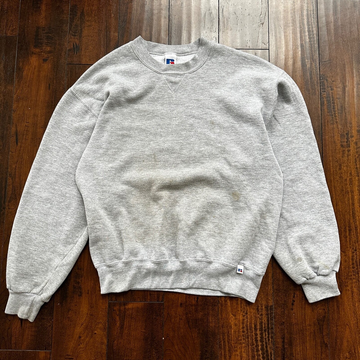 Vintage Russell Athletic Sweatshirt Grey L 90s V Basic Cool 1990s Gym