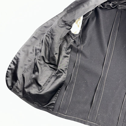 VTG 1930s Mens 1 PC Suit Tuxedo Coat Jacket Black 20s Antique Skinners Satin