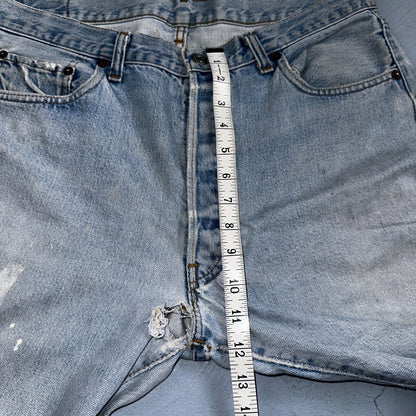 Levis 501 Vintage 80s Redline Selvedge USA XX Jeans Light Wash 38x32 Act 34x27