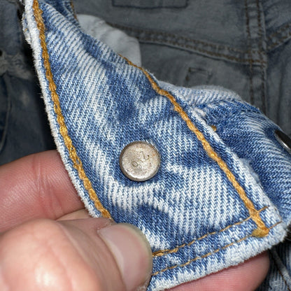 Levis 501 Vintage 90s Straight Leg Jeans 32x30 80s Light Wash Act 28x30 Thrashed