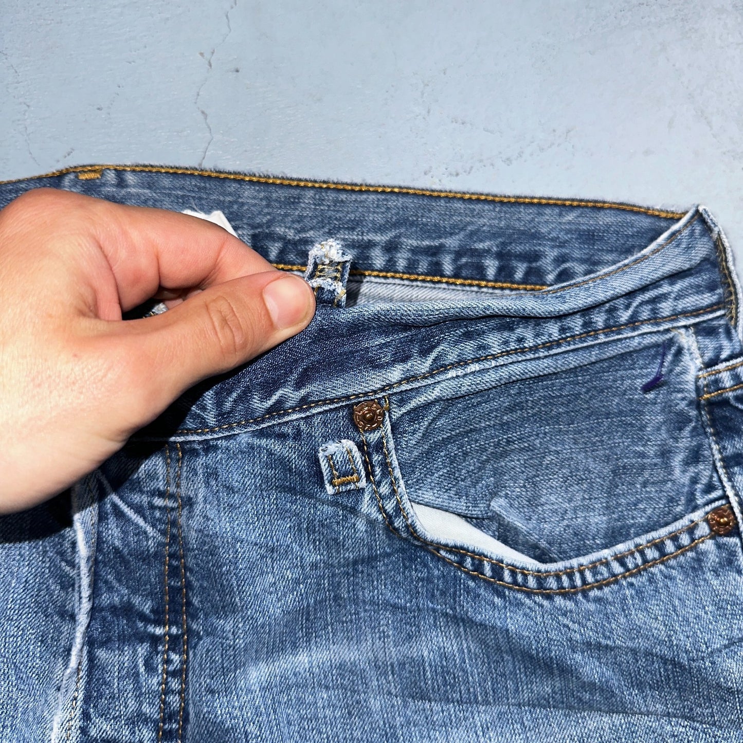 Levis 501 Vintage Y2K 90s XX Straight Leg Jeans Blue Light Wash 36x32 Act 35x31