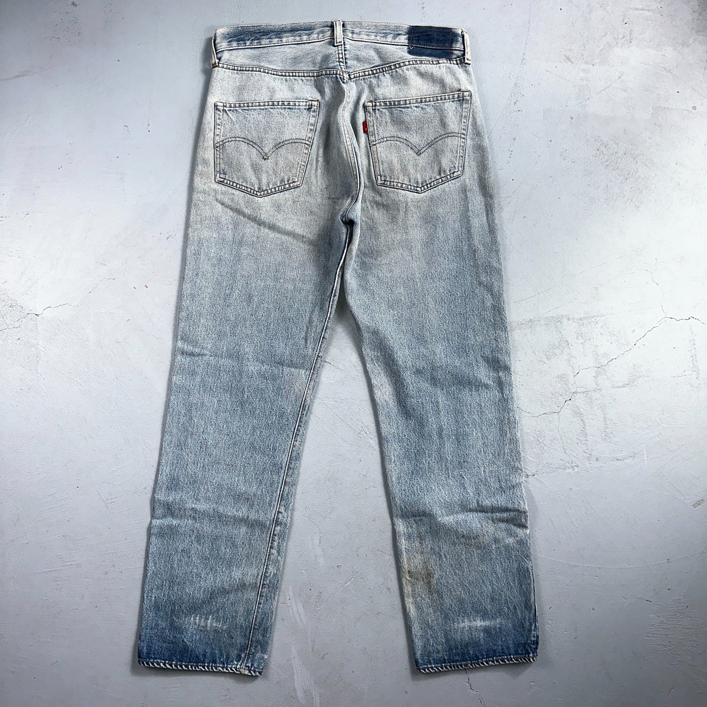 Levis 501 Vintage 80s Redline Selvedge USA XX Jeans Light Wash 36x36 Act 33x31