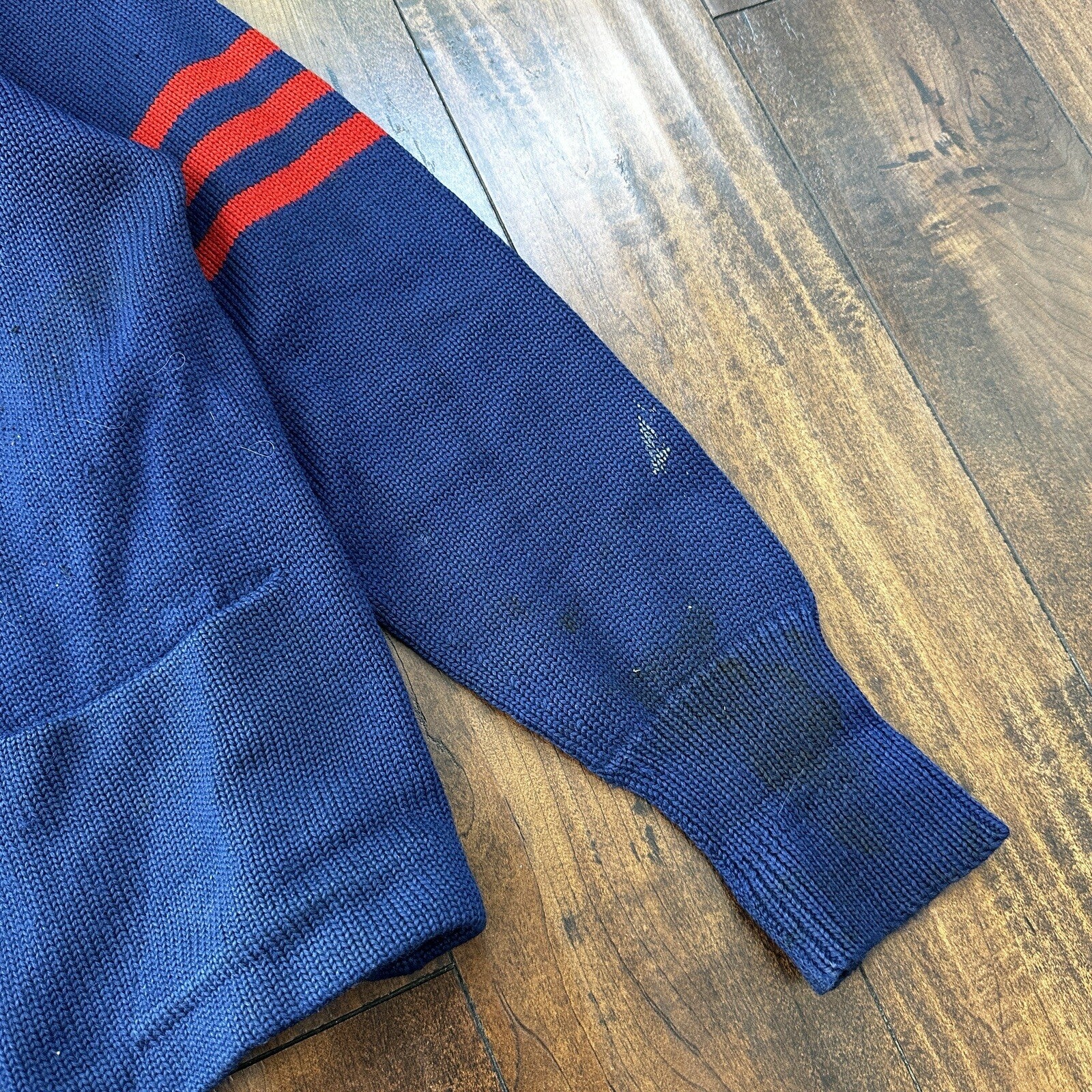 Vintage Men's Varsity Letter Sweater 50s Cardigan Grewe Sz 40 Rockabilly Wool