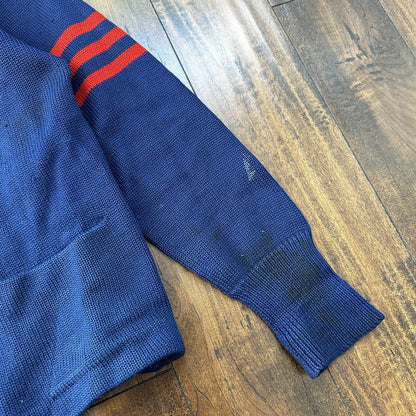 Vintage Men's Varsity Letter Sweater 50s Cardigan Grewe Sz 40 Rockabilly Wool