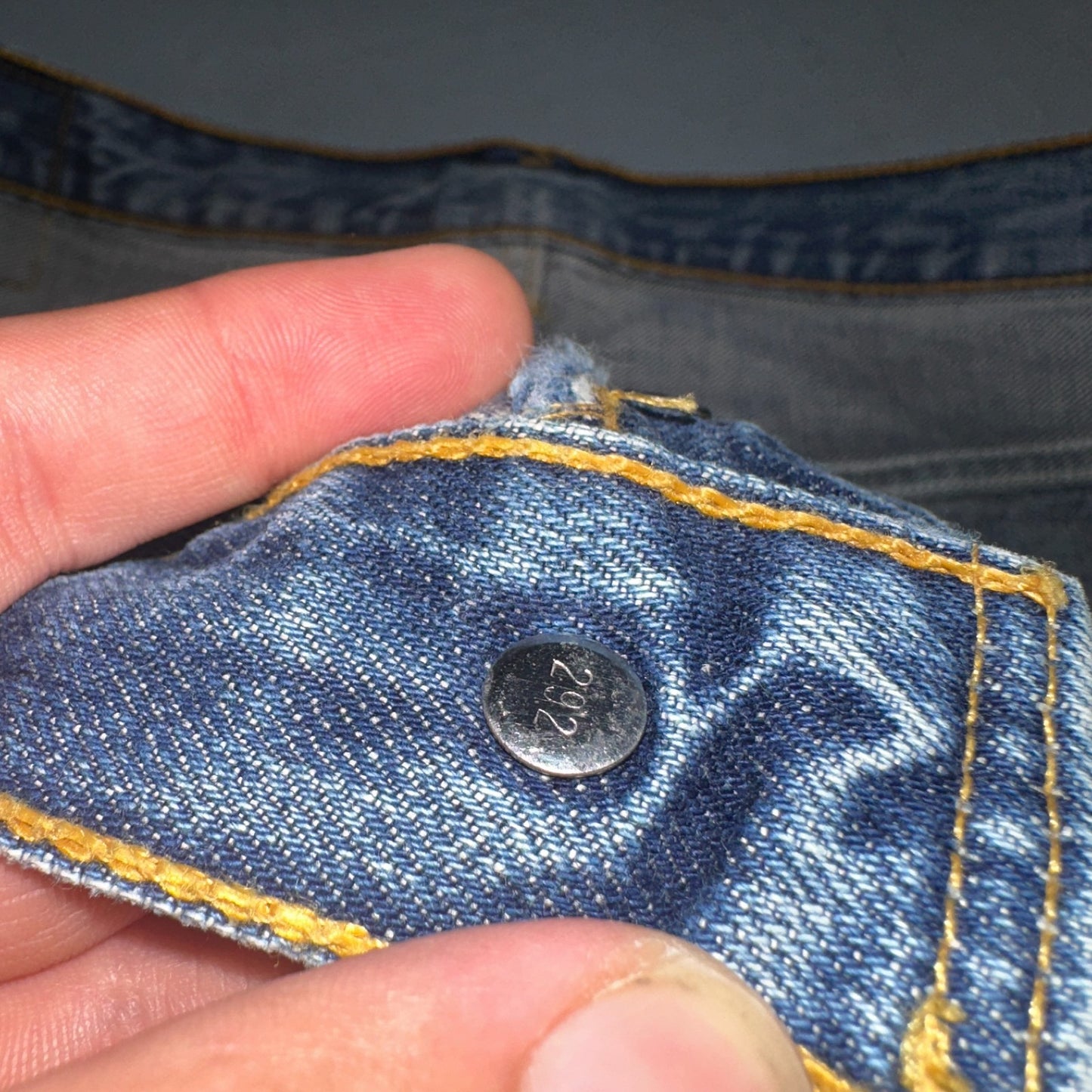 Levis 501 Vintage 90s Spain XX Straight Leg Jeans Blue Med Wash 38x34 Act 38x33