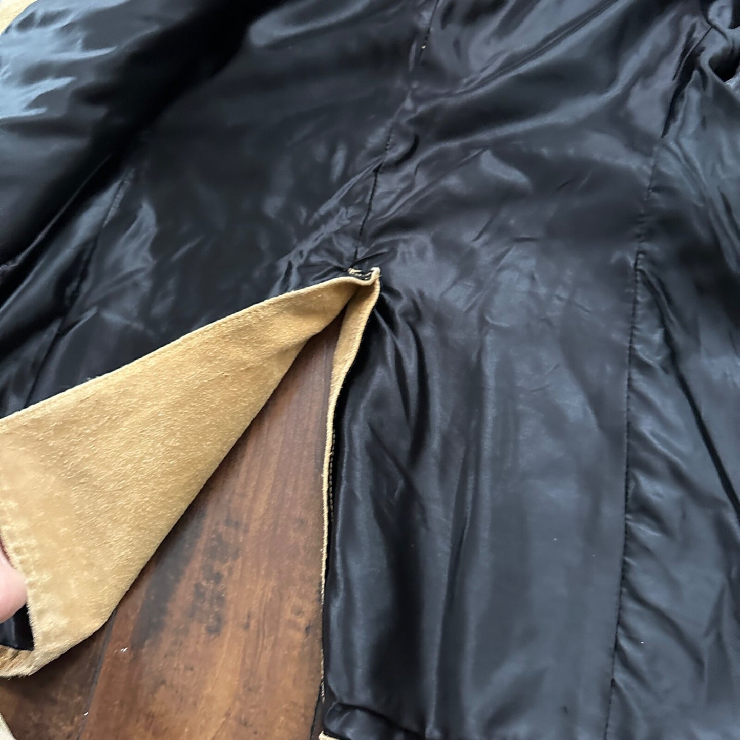 VTG 1960s Brown Leather Suede Hippie Western Coat Jacket 44 Rockabilly 60s 70s