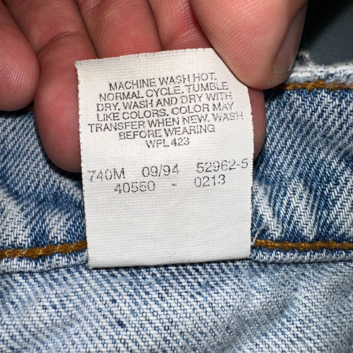 Levis 550 Vintage 90s USA Orange Tab Relaxed Blue Ligh Wash Jeans 36x32 Ac 33x30