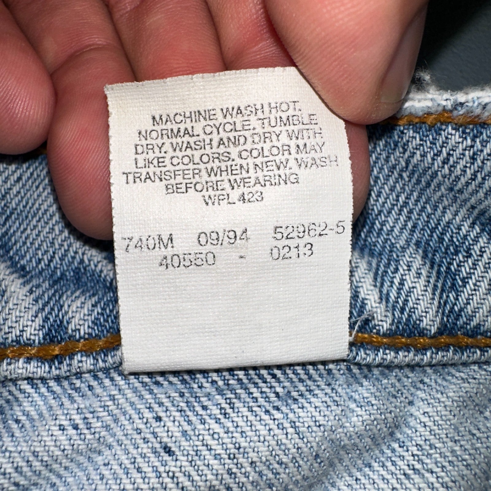 Levis 550 Vintage 90s USA Orange Tab Relaxed Blue Ligh Wash Jeans 36x32 Ac 33x30