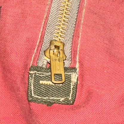 Vtg Sleeping Bag Canvas Red Duffle Bag USA Bell System Talon 1940s 40s 50s WWII