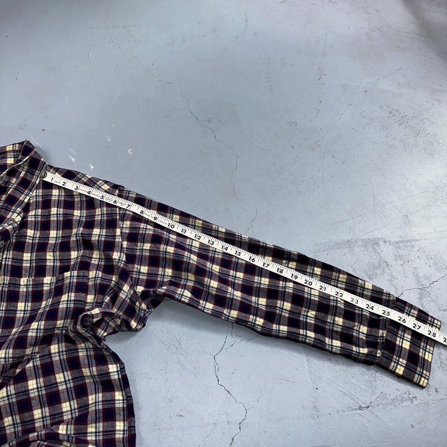 Vanson Flannel Shirt Plaid 1960s 1970s Rockabilly Black Red Grunge Wool Like Mat