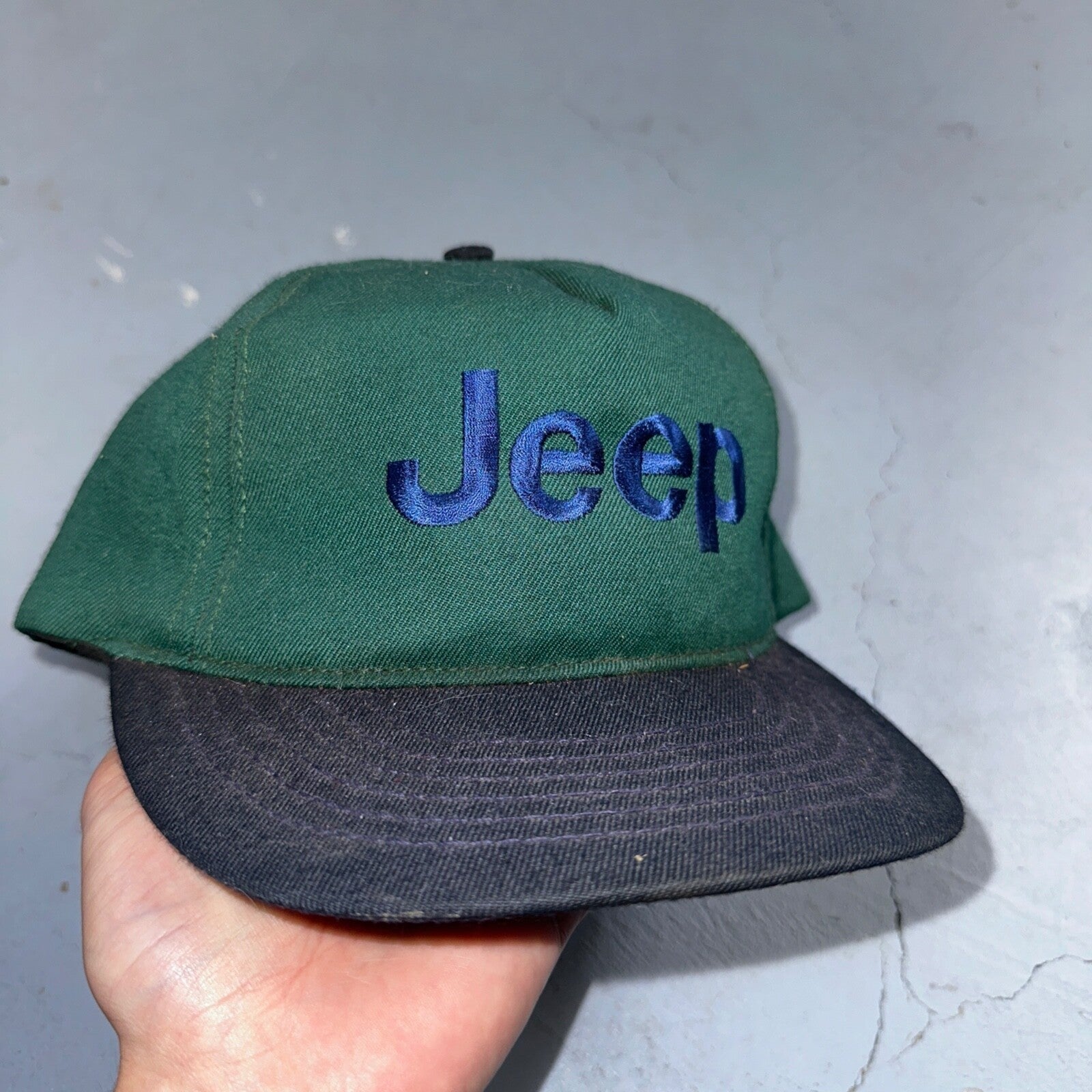 Jeep Lot of 2 VTG Hat Cap Snapback Trucker Embroidered Cars Trucks Set