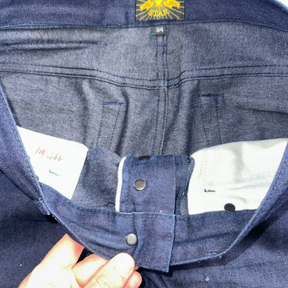 Brave Star Jeans Mens 34 Blue Selvedge Cone Denim Dark Wash Slim Straight USA