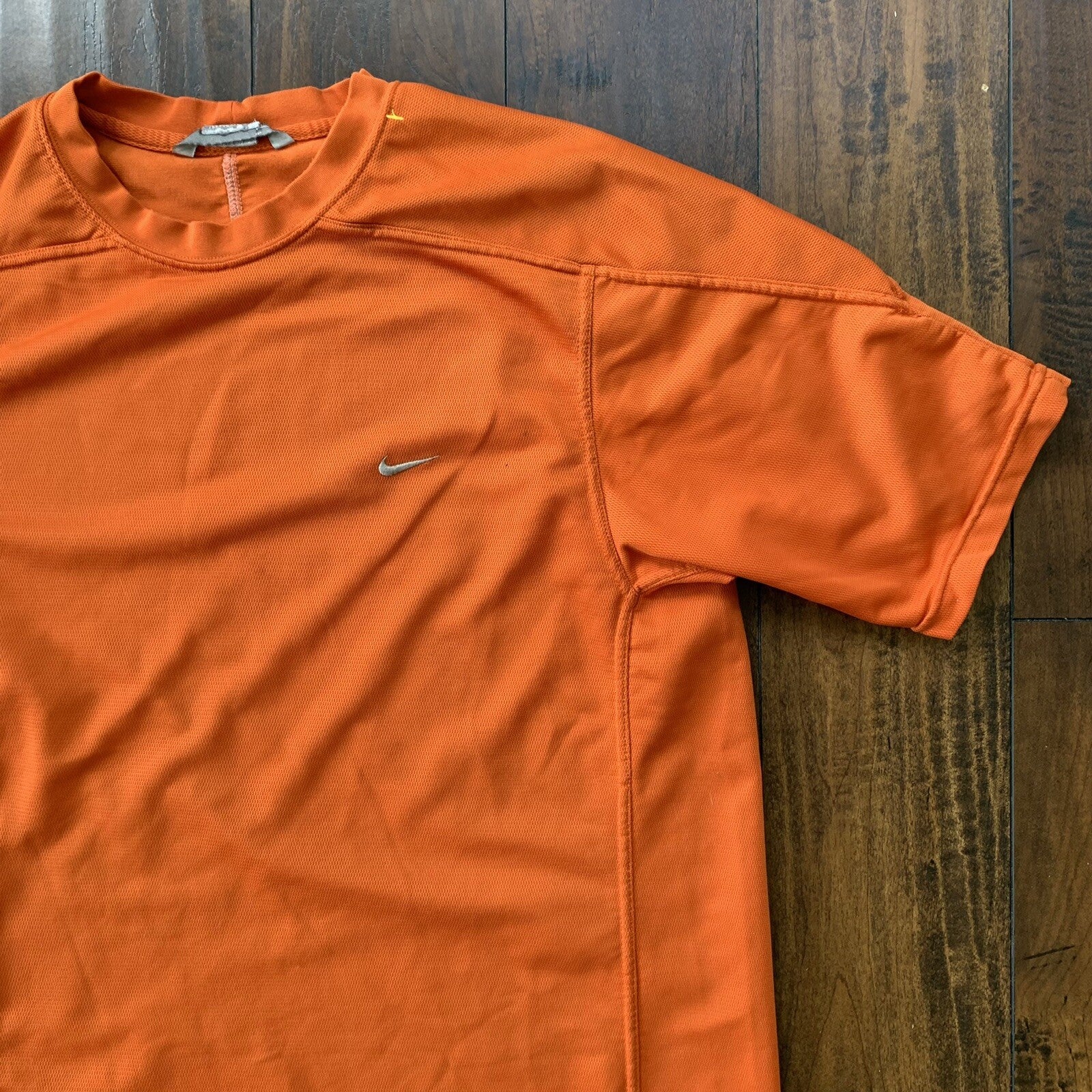 Vintage Nike Y2K Jersey T Shirt Soccer Football Sports Orange Running 2000s