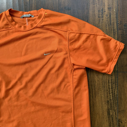 Vintage Nike Y2K Jersey T Shirt Soccer Football Sports Orange Running 2000s