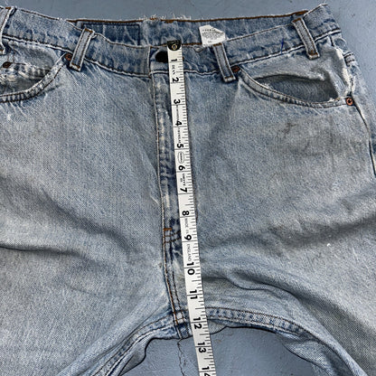 Levis 505 Vintage 90s Orange Tab Jeans 36x32 Thrashed Light Wash 501 Act 33x31