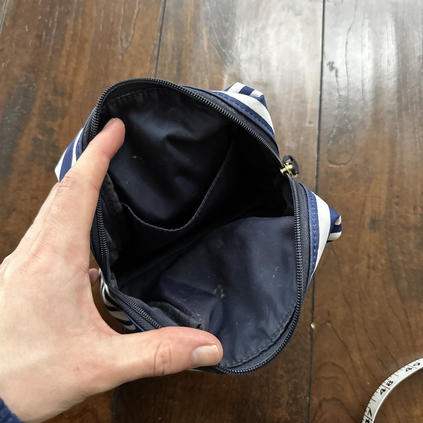 Tory Burch Printed Nylon Cosmetic Case Blue Fruits Wild Cute Print Berries