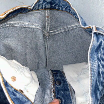 Levis 501 Vintage 90s USA XX Straight Leg Jeans Blue Med Wash 32x36 Act 29x32
