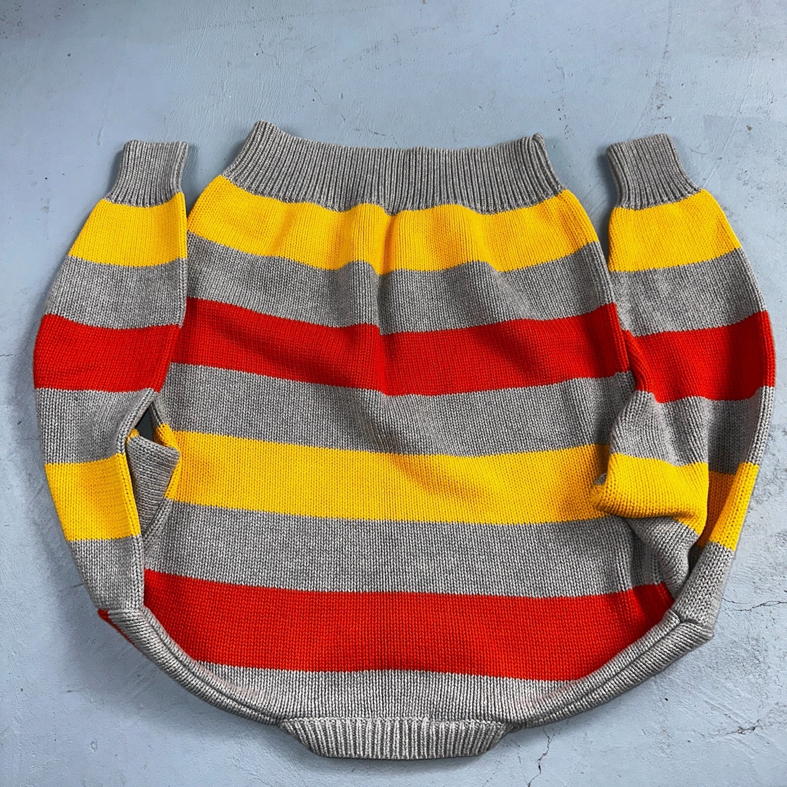 VTG Claiborne Fisherman Knit Womens Sz M Sweater Cable Knit Striped Chic Boho