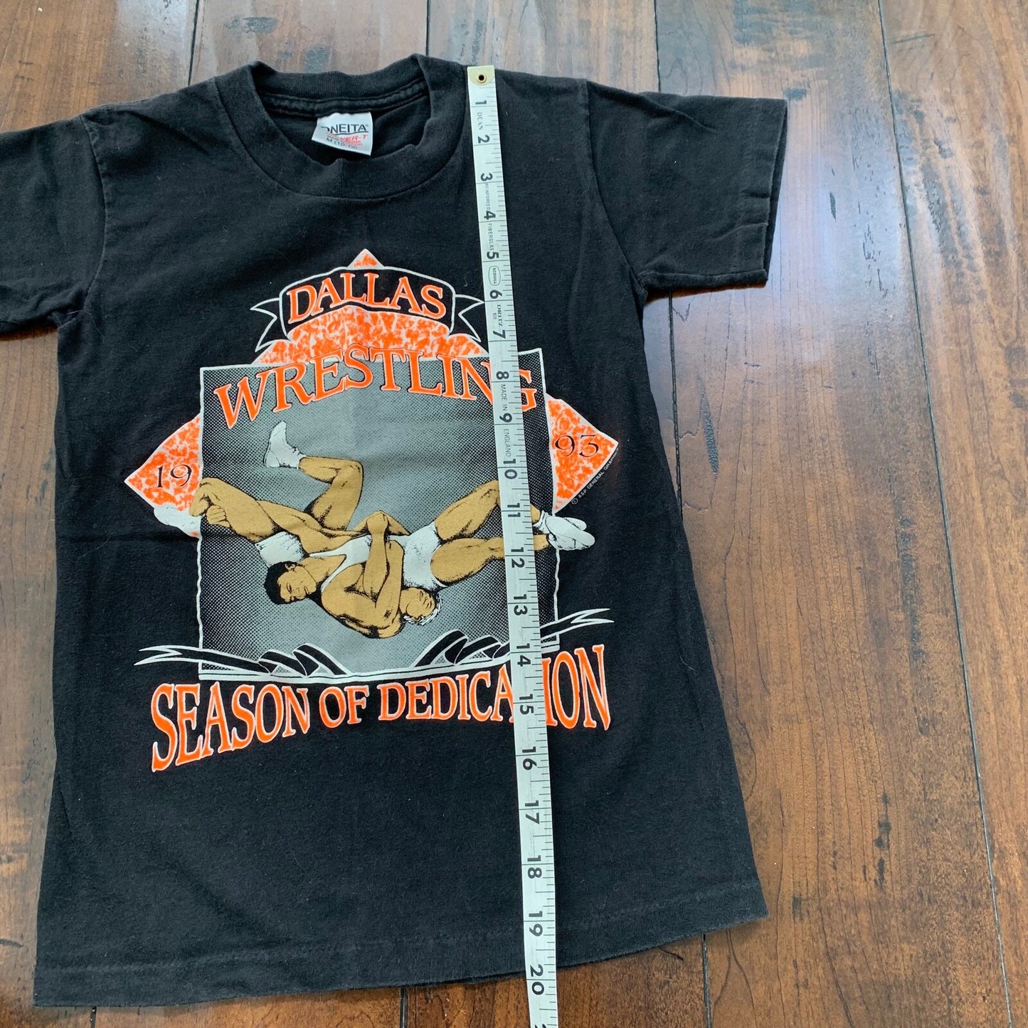 Oneita KIDS Dallas Wrestling Fight Vintage T Shirt Dallas Oregon Texas Boys M