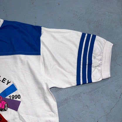 Street Rods Oregon 1990 VTG T Shirt Football Style Rare Graphic Cars Print Hawai