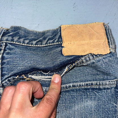 Levis 501 XX Big E Vintage 40s Redline Selvedge USA XX 1940s 50s Jeans 29x28