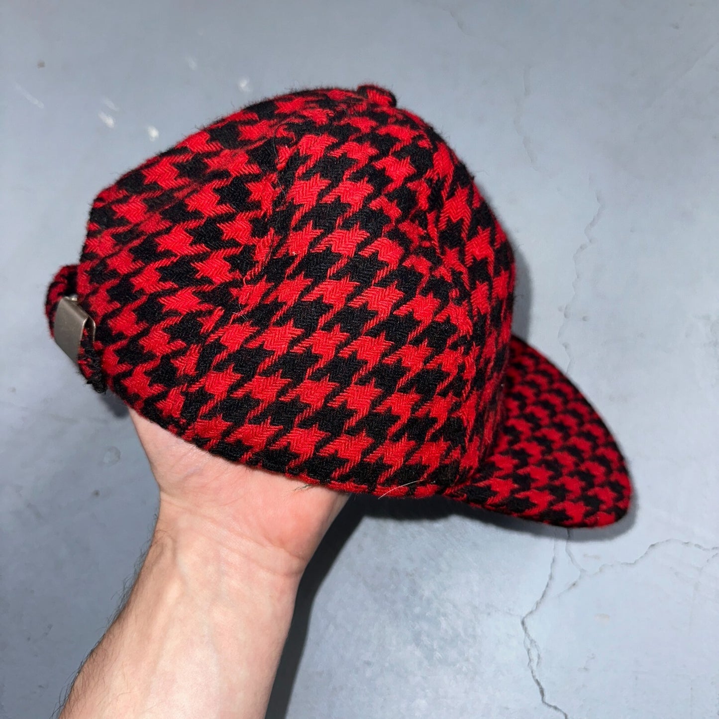 Vintage GAP Wool Hat Cap Adult One Size Adjustable Strapback USA Made 90s Red