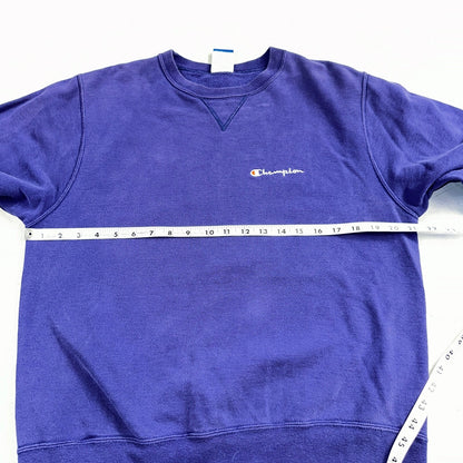 Champion 90s M Sweatshirt VTG Crewneck Blue Medium Basic Simple Mexico
