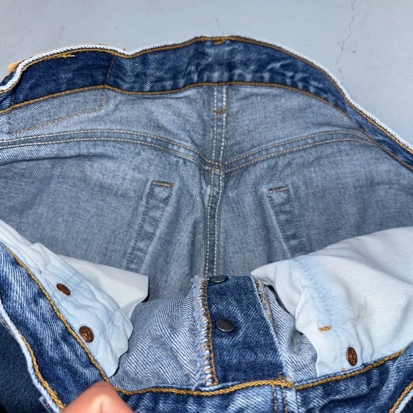 Levis 501 Vintage 90s USA XX Straight Leg Jeans Blue Med Wash 35x34 Act 32x30