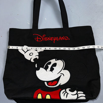 Vintage Walt Disney World Embroidered Tote Bag Black Travel Bag 90s