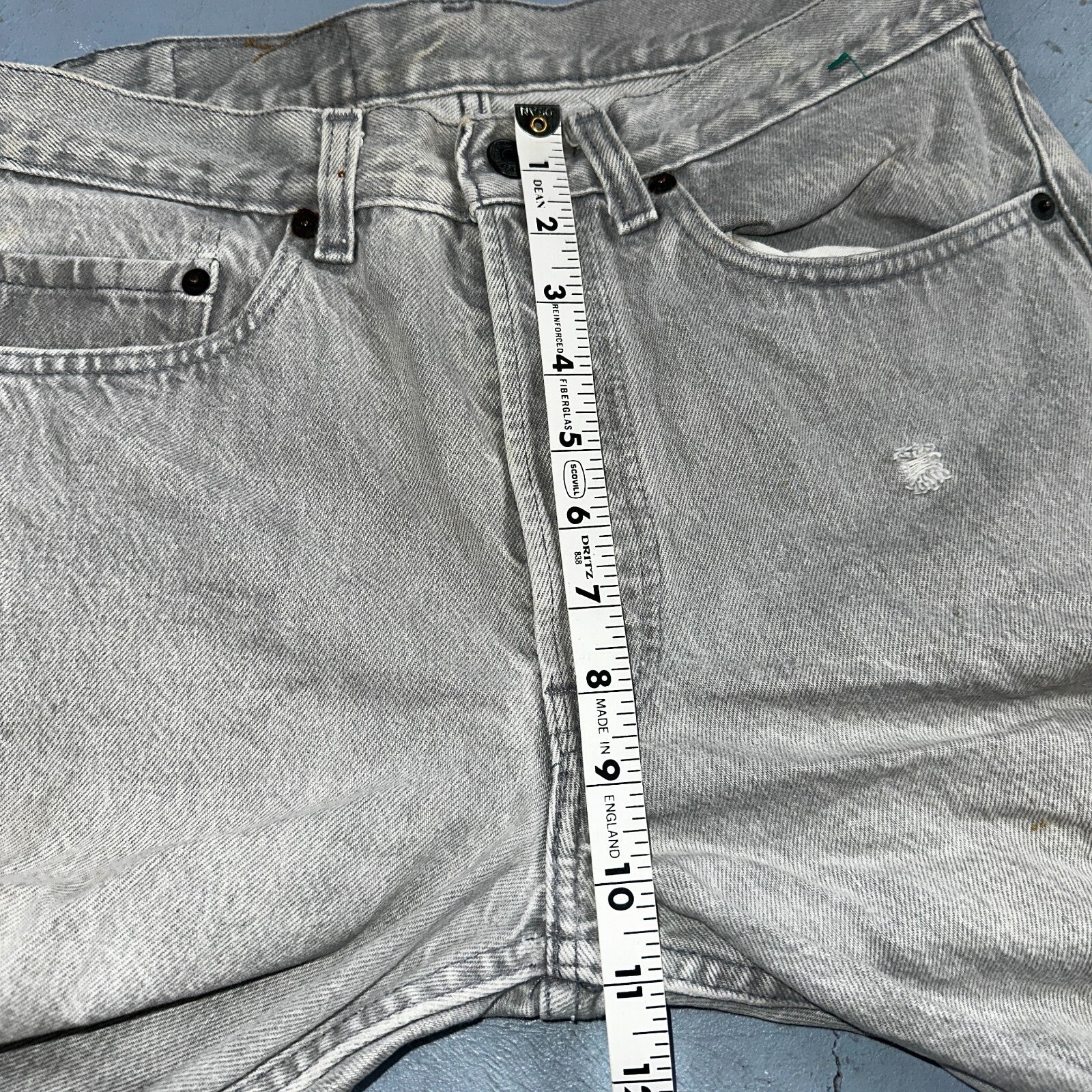 Levis 501 Vintage 80s USA XX Straight Leg Jeans Gray Acid Wash 31x32 Act 29x30