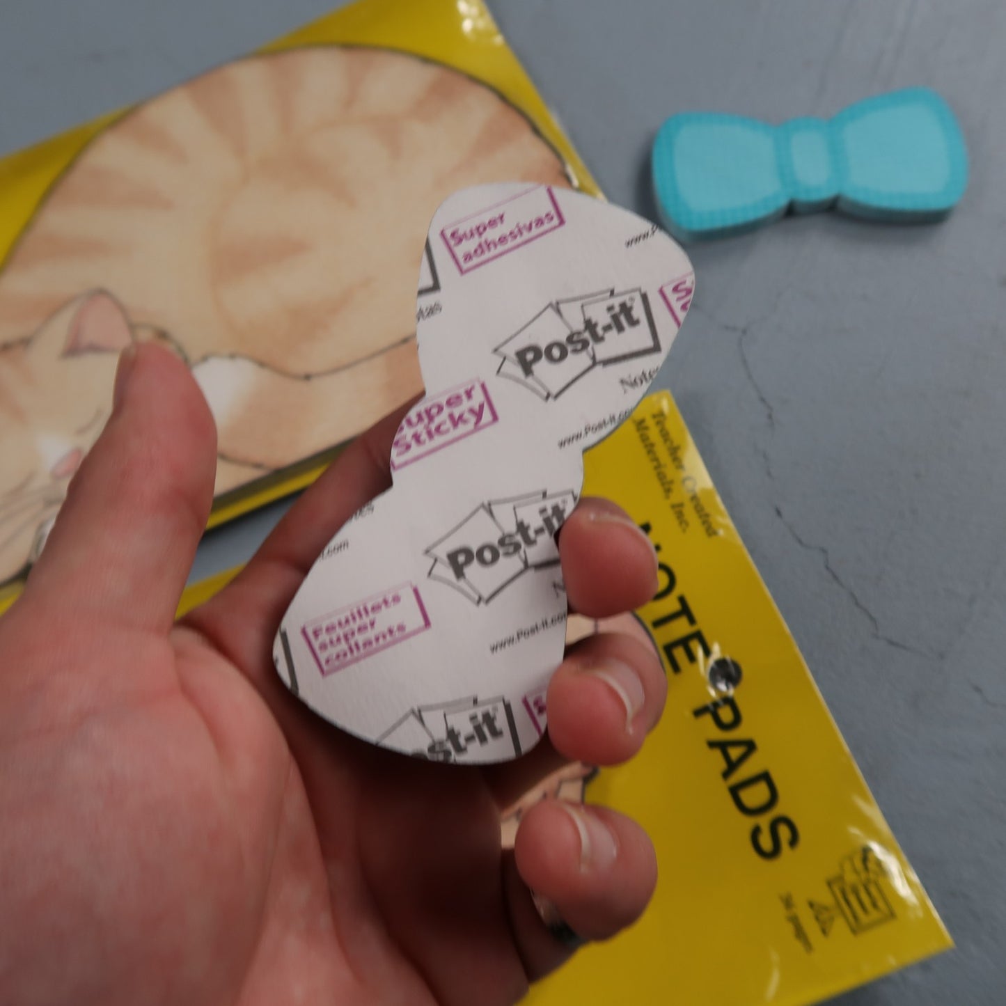 Vintage Carson Dellosa Teachers Note Pads Sleeping Kitty Cat Cute Post It 90s