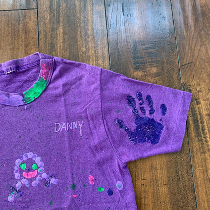 Womens Small Art Paint Vintage T Shirt Custom Painted Danny One Of One 80s 90s
