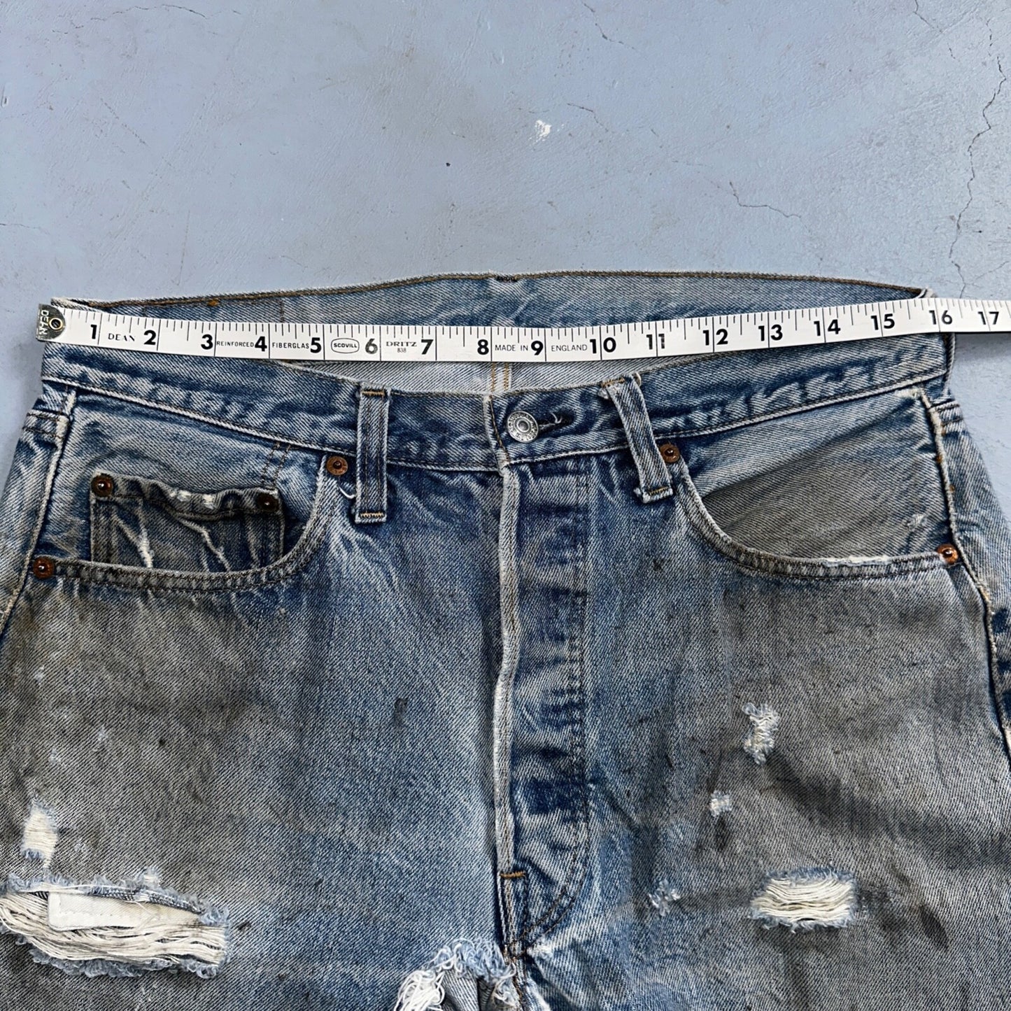 Levis 501 Vintage 80s Redline Selvedge USA XX Jeans Med Wash 34x30 Act 32x26