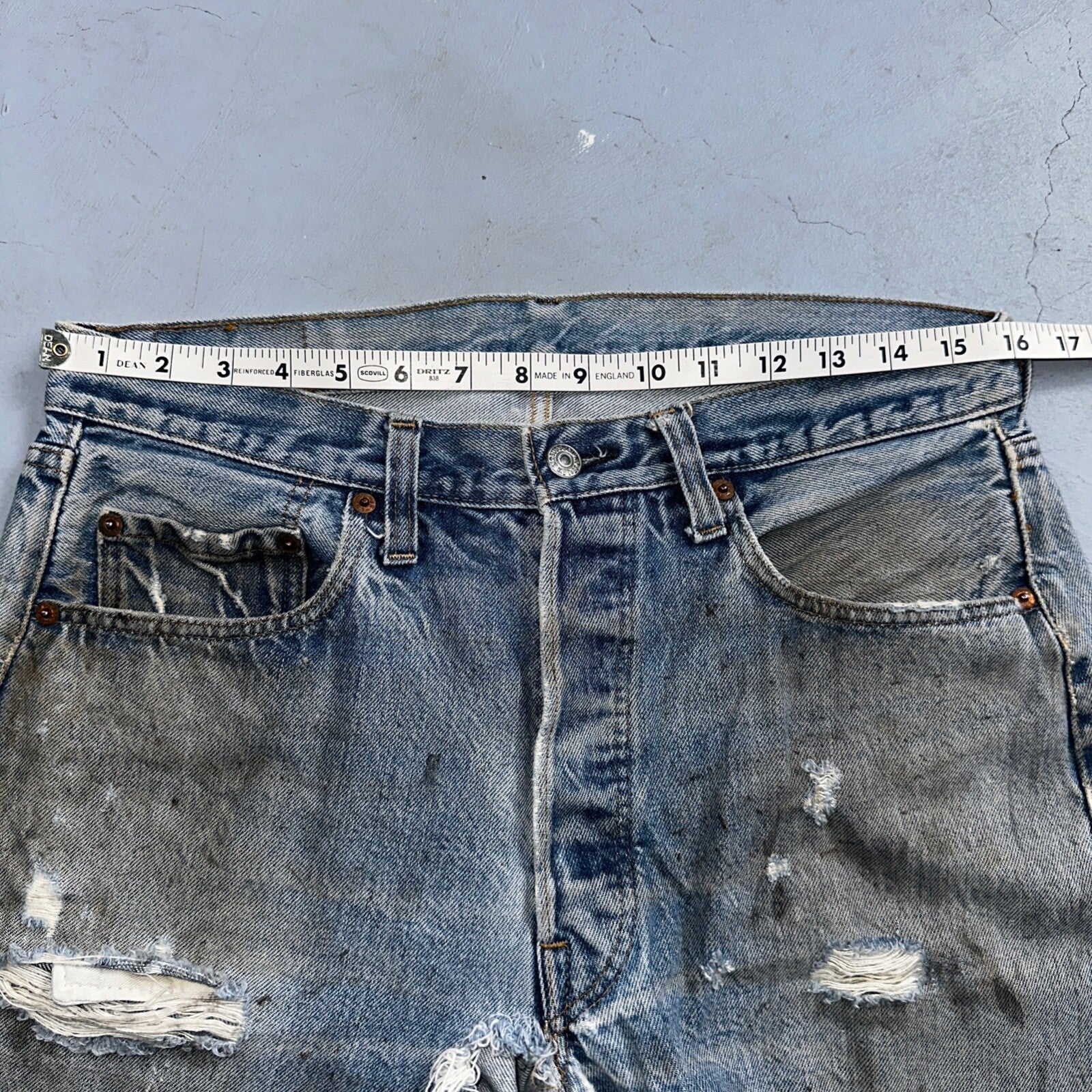 Levis 501 Vintage 80s Redline Selvedge USA XX Jeans Med Wash 34x30 Act 32x26