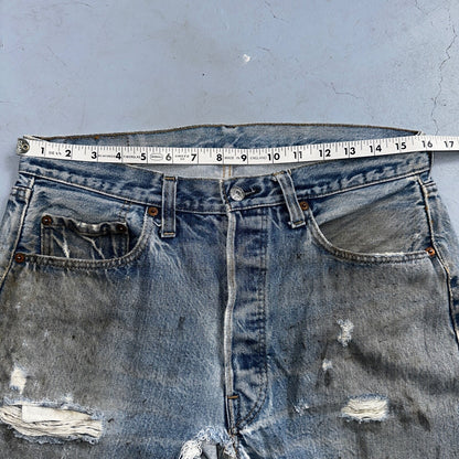 Levis 501 Vintage 80s Redline Selvedge USA XX Jeans Med Wash 34x30 Act 32x26