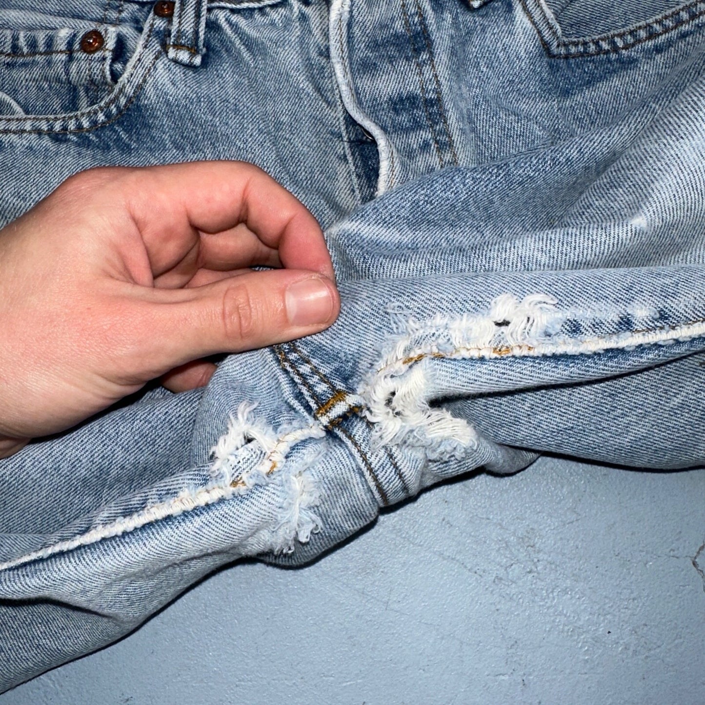 Levis 501 Vintage 80s Redline Selvedge USA XX Jeans Light Wash 66 Act 27x31