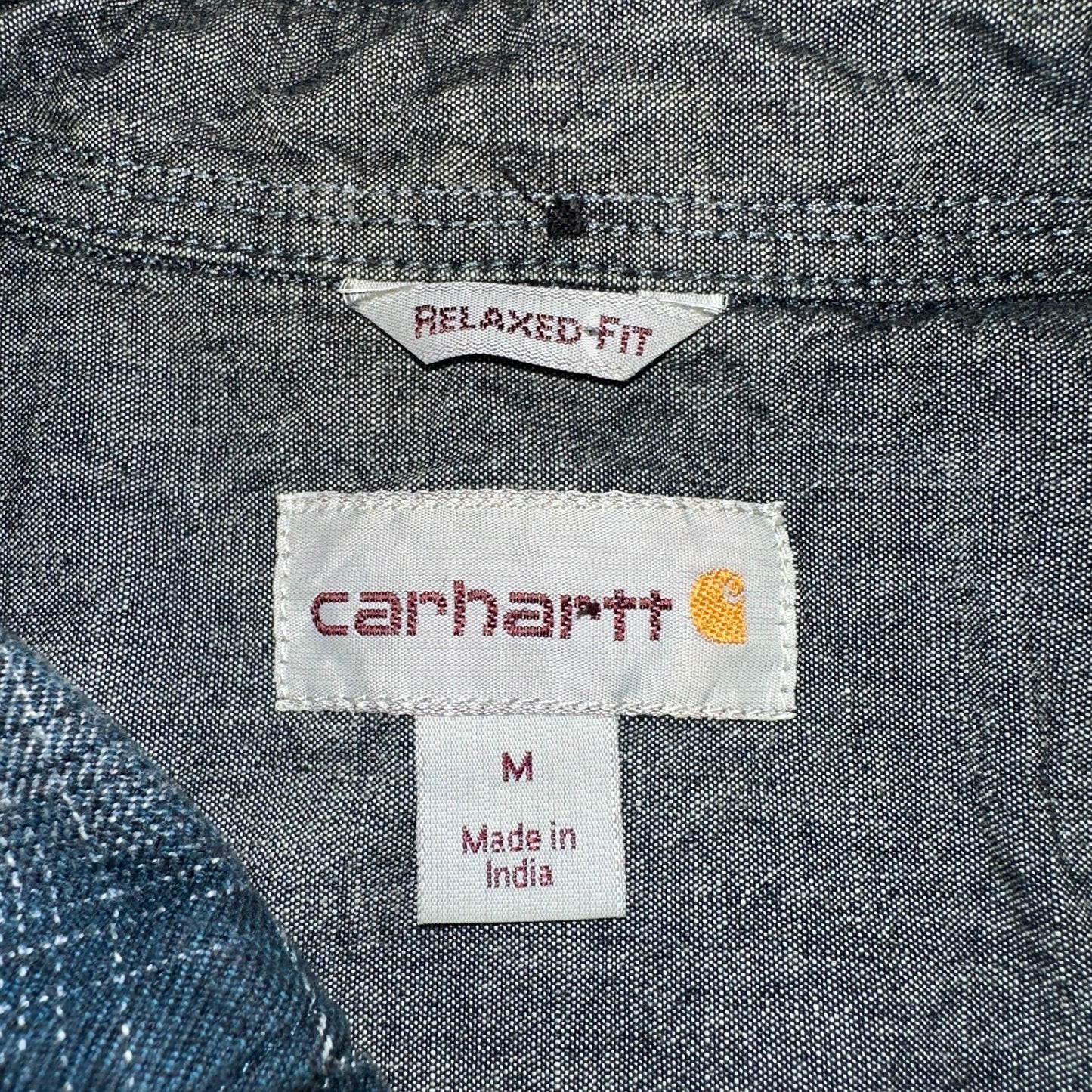 Carhartt M Regular Flannel Shirt Blue Down Grey Workwear Casual 102828 437