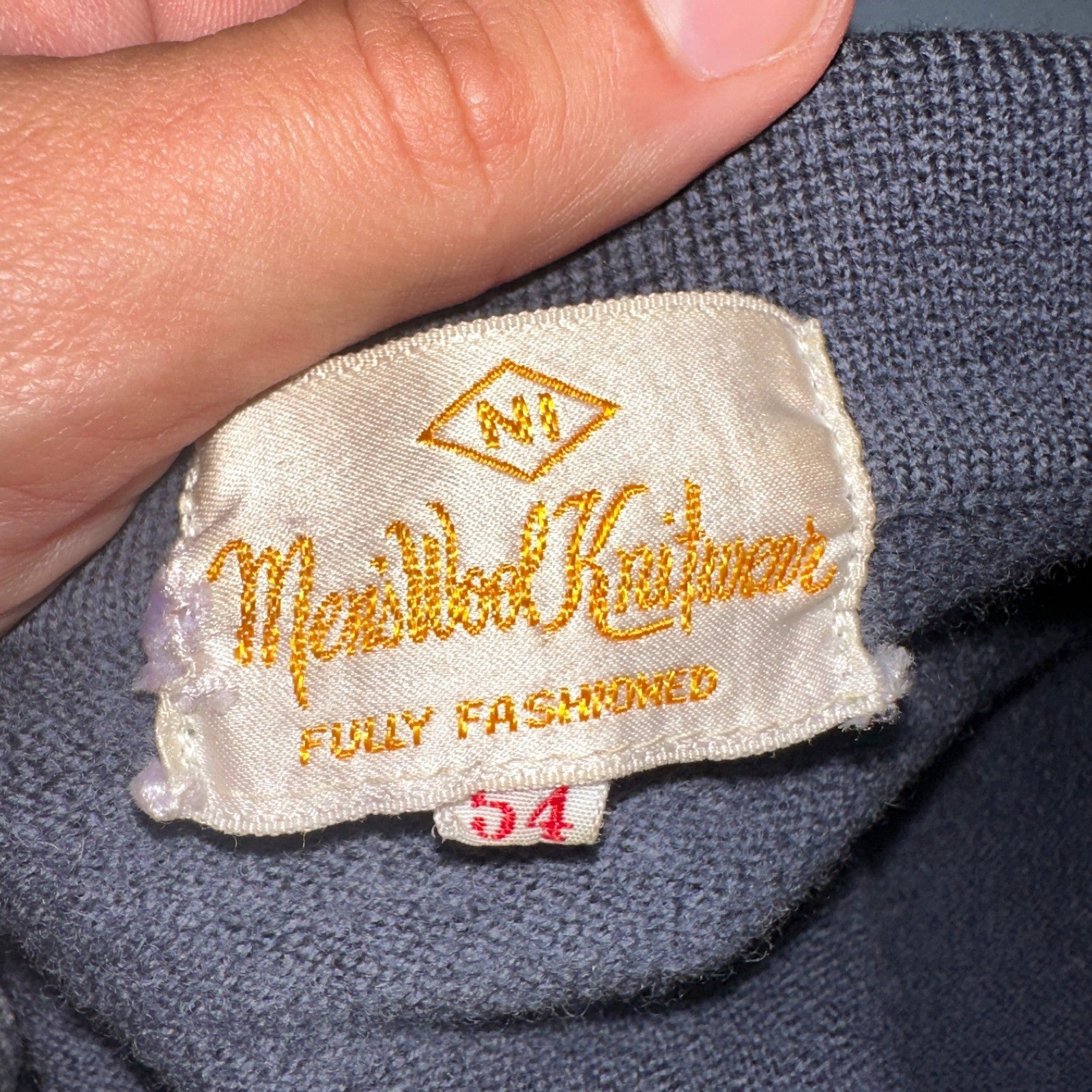 VTG 1960s Kintted Shirt Polo Gray Loop Collar Cardigan Sweater Rockabilly Kramer