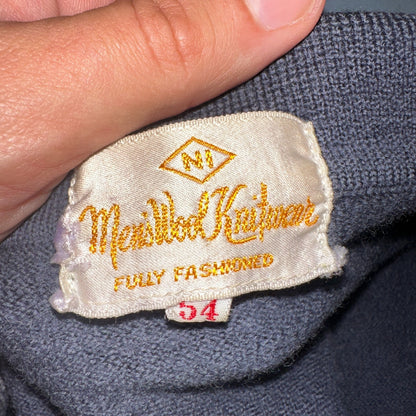 VTG 1960s Kintted Shirt Polo Gray Loop Collar Cardigan Sweater Rockabilly Kramer