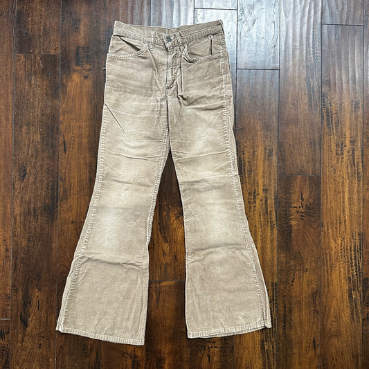 VTG Levi's 684 Corduroy Pants Bell Bottom USA 28x29 Boot Cut 1970s 70s Brown