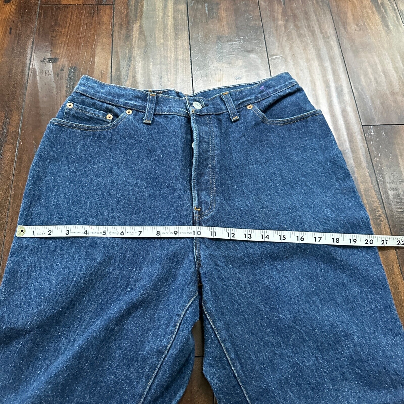 Vintage Levis 501 Jeans Womens 28x28 Denim USA Dark Wash Tapered 18501-0115