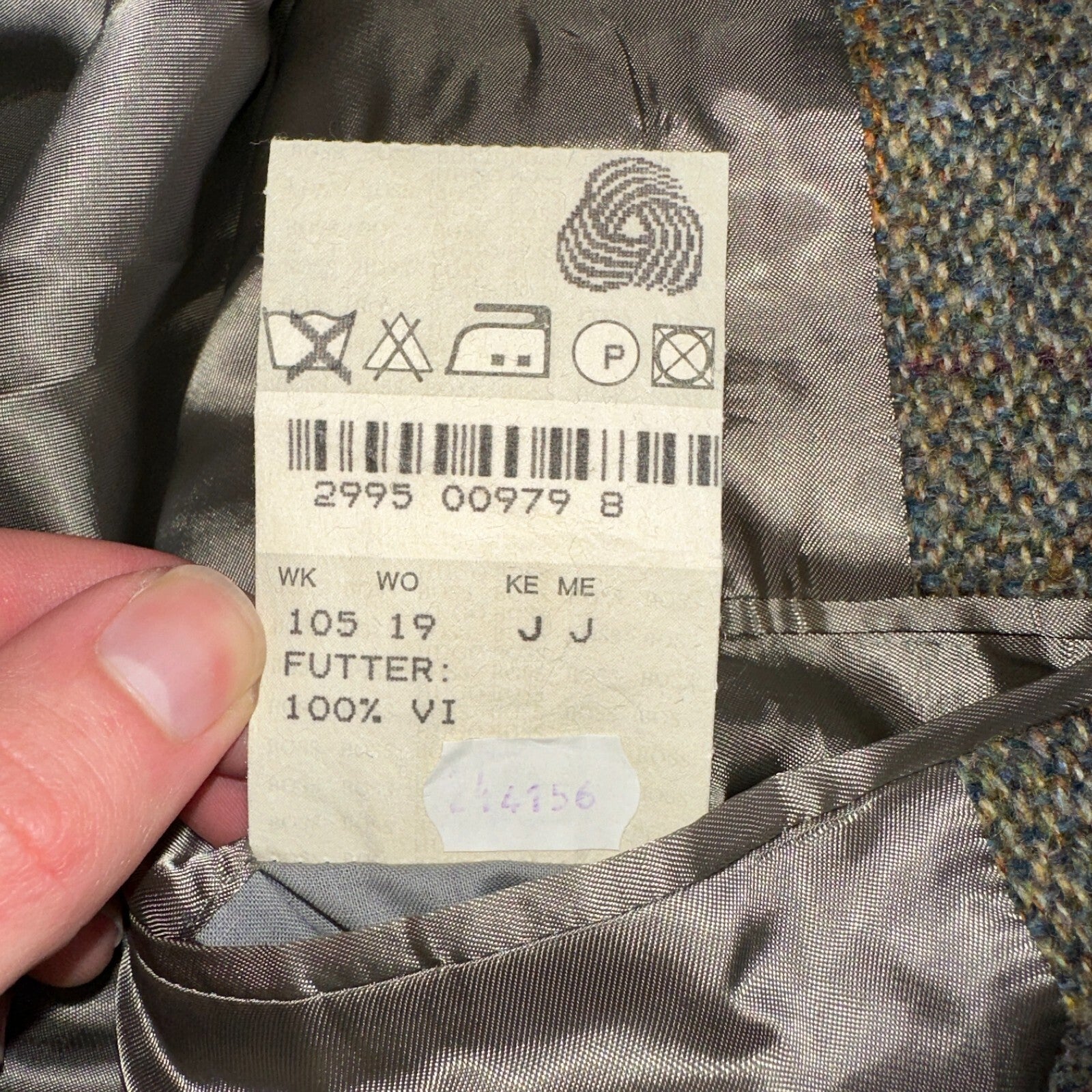 VTG Hugo Boss Alexander Scotland Wool 40 Short Sport Coat Blazer Jacket Tweed